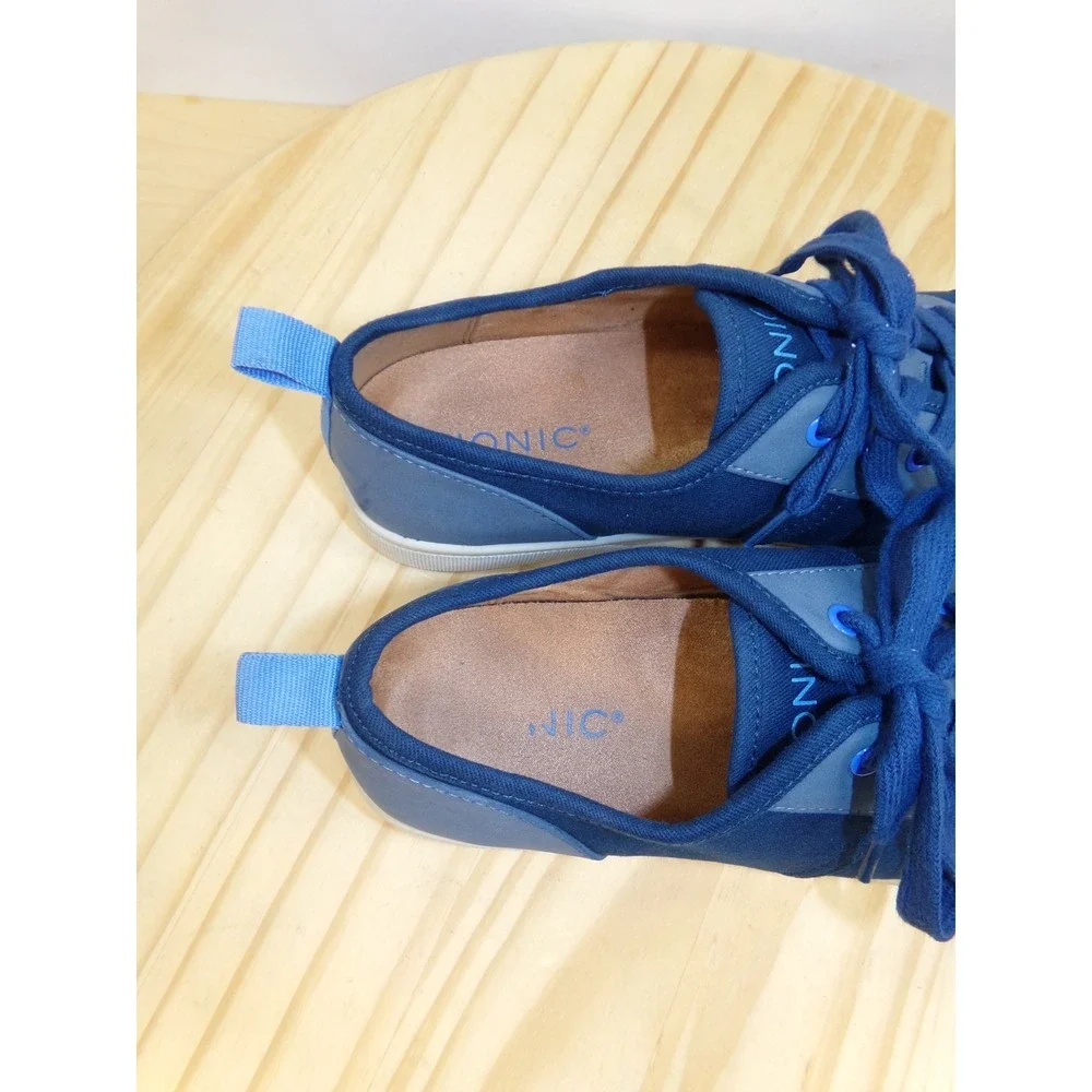 Vionic Pisces Shoes Sneakers Womens‎ Blue Size 8 Lace Up Canvas